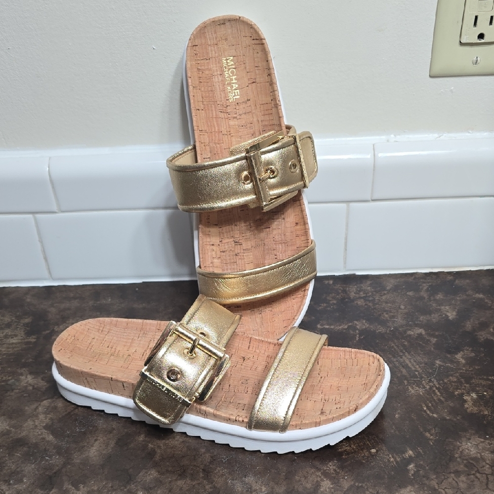 Michael Kors Metallic Gold Sandals